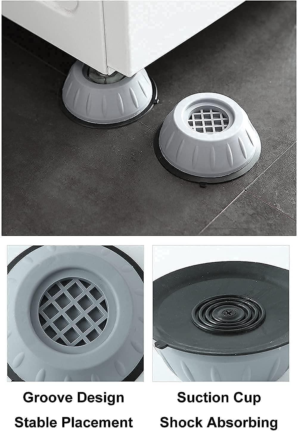 Anti-Vibration Pads for Washing Machine & Furniture (Pack of 4) – Shockproof Feet