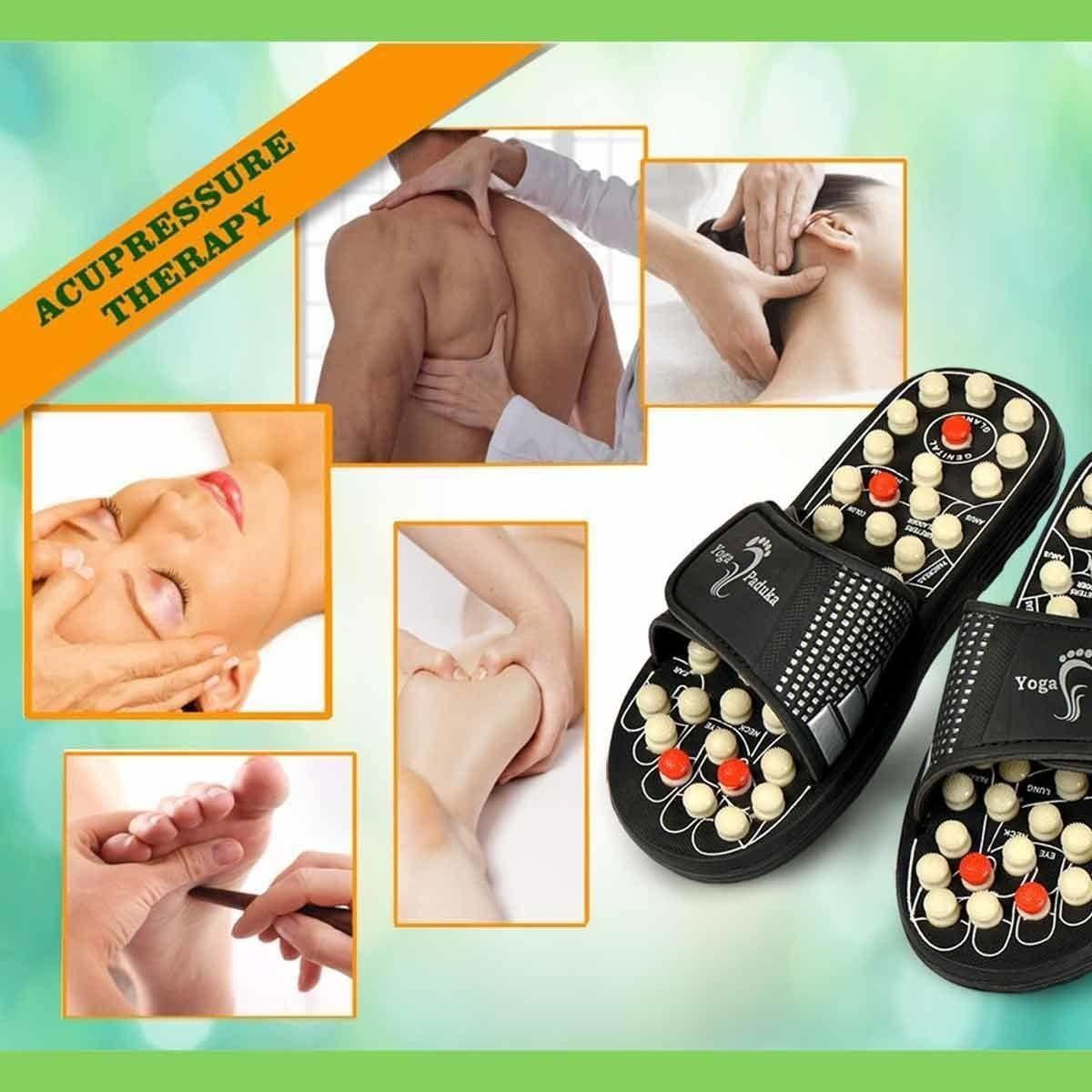 Acupressure & Magnetic Therapy Paduka Slippers – Improve Blood Circulation (Unisex)