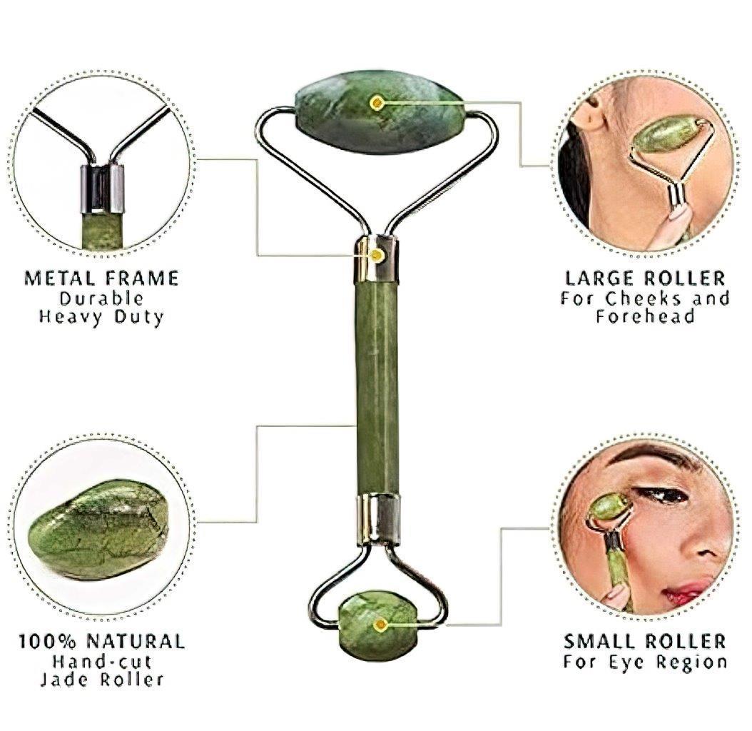 Natural Jade Stone Face Massage Roller – Relax, Refresh & Rejuvenate Skin