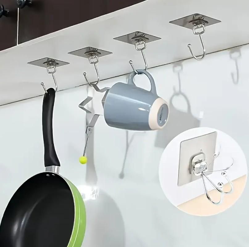 Golden Large Hooks for Hanging (Pack of 10) – Strong & Durable Wall Hooks