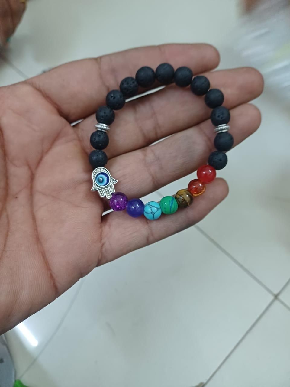 Classic 7 Chakra Beads Bracelet – Natural Healing Energy (Pack of 1)
