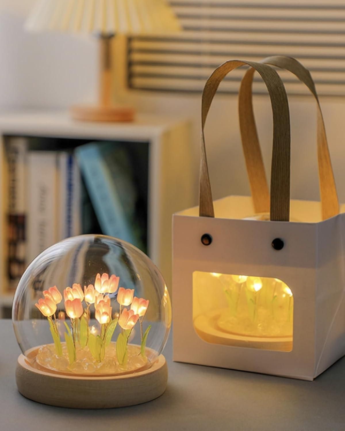 Round Tulip Light – Elegant Decorative Night Lamp