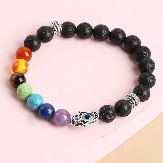 Classic 7 Chakra Beads Bracelet – Natural Healing Energy (Pack of 1)