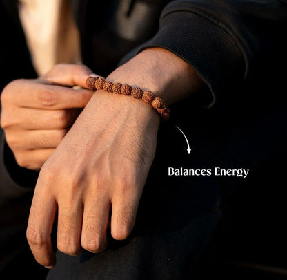 7 Mukhi Rudraksha Bracelet – Divine Energy & Prosperity Beads