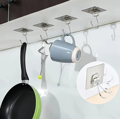 Golden Large Hooks for Hanging (Pack of 10) – Strong & Durable Wall Hooks