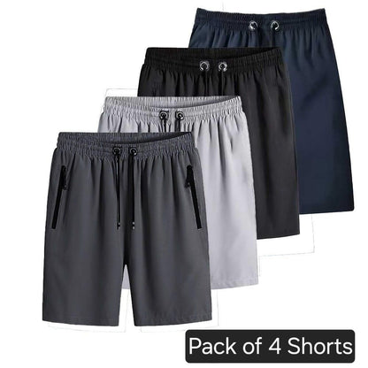 Combo of 4 Men’s Stretchable Cotton Shorts – Comfortable Everyday Wear