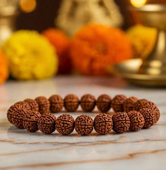 7 Mukhi Rudraksha Bracelet – Divine Energy & Prosperity Beads
