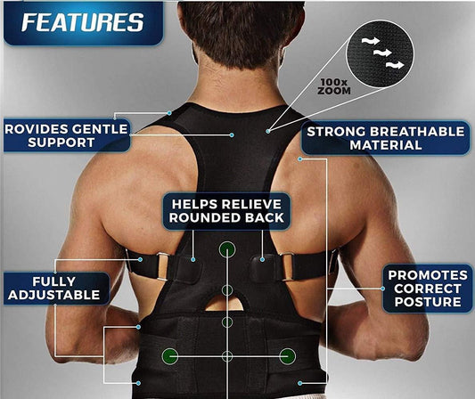 Posture Corrector Belt – Unisex Back Support for Pain Relief & Confidence