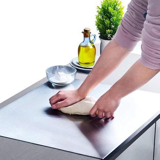 Stainless Steel Chopping Board – 35x31cm Heavy Duty