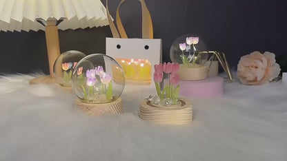 Round Tulip Light – Elegant Decorative Night Lamp